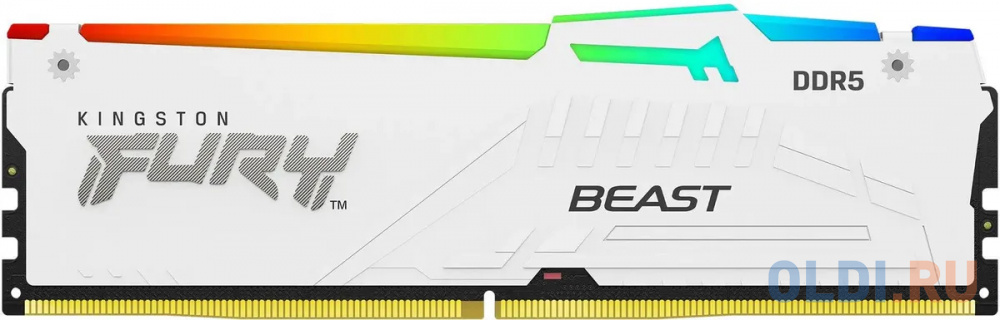 Оперативная память для компьютера Kingston Fury Beast White RGB DIMM 32Gb DDR5 5600 MHz KF556C40BWA-32