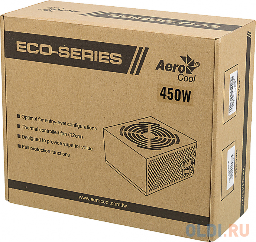 Блоки питания Aerocool  ОЛДИ Блок питания Aerocool ECO-450W 450 Вт