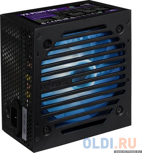 Блоки питания Aerocool  ОЛДИ Блок питания Aerocool Retail VX PLUS 750 RGB 750 Вт