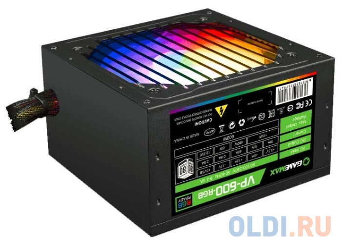 Блок питания GameMax VP-600-RGB 600 Вт