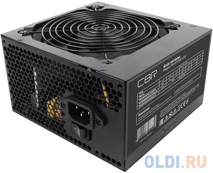 Блоки питания CBR Блок Питания CBR ATX 500W 80+ Bronze, APFC, 0.6mm, 20+4pin, 1*8-pin(4+4P), 2*6+2pin, 4*SATA, 4*IDE, 12cm fan, 1.5м кабель питания, черный [PSU-ATX500-