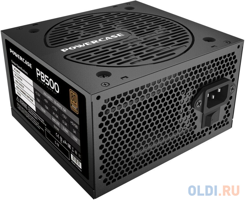 Powercase PB500 (80 Plus Bronze, ATX 2.31, 500W, APFC, DC-DC, 120mm Fan) / PS-500B-DC