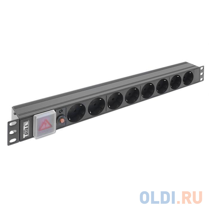 Сетевые фильтры  ОЛДИ Блок розеток Lanmaster TWT-PDU19-10A8P 8 розеток черный