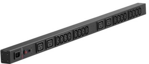 Блок распределения питания PDU10BVHVIEC20F (0U), вход IEC C14, выход 10А, 16 розеток C13 и  4 С19