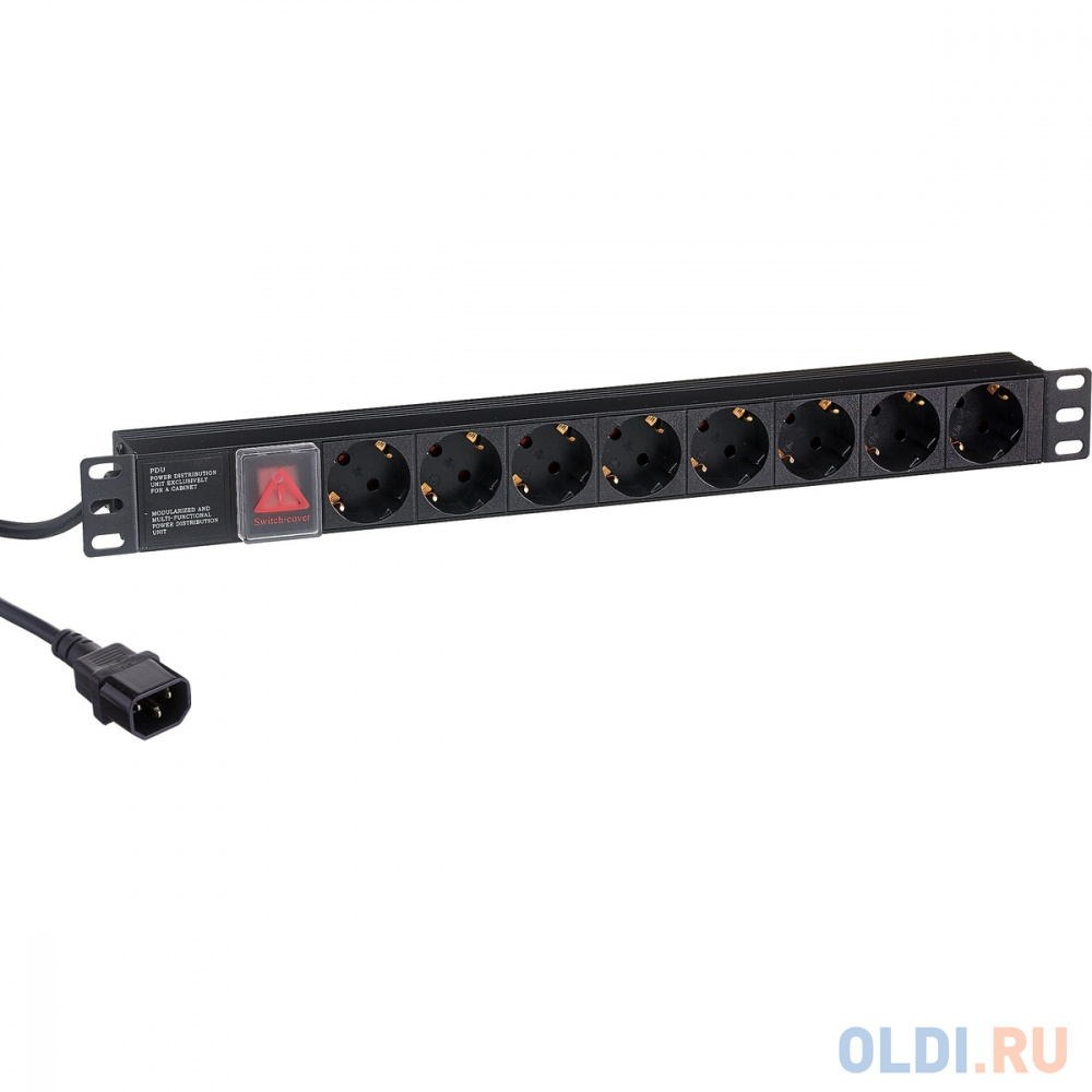 Блок розеток Exegate ServerPro PDU-19H806 Al-8S-C14-3-SW 8 розеток 3 м