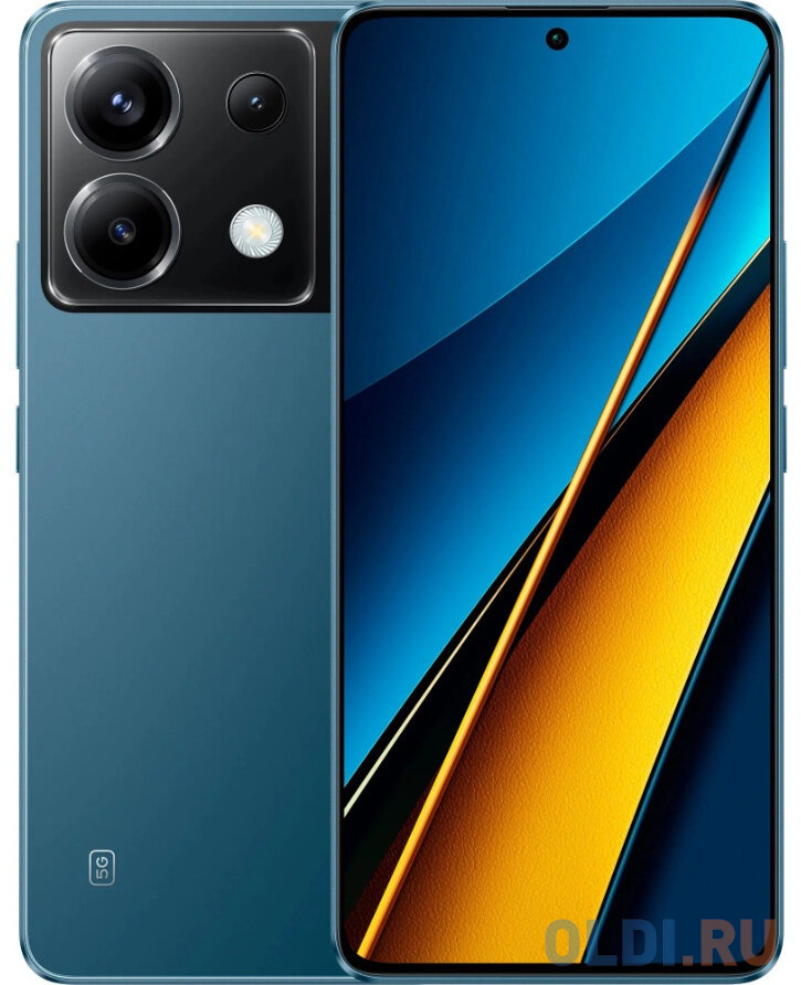 Смартфоны Xiaomi Смартфон POCO X6 5G 8+256Gb Blue (MZB0FRQRU)