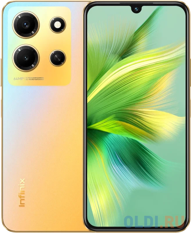 Смартфон Infinix X6716 Note 30i 128Gb 8Gb золотой моноблок 3G 4G 2Sim 6.66" 1080x2400 Android 13 64Mpix 802.11 a/b/g/n/ac NFC GPS GSM900/1800 GSM