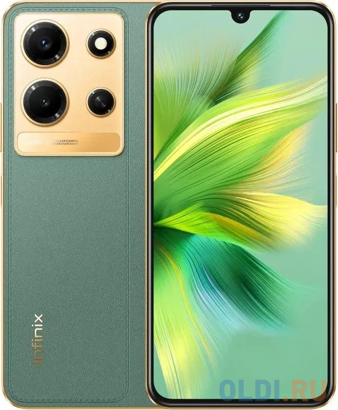 Смартфон Infinix X6716 Note 30i 128Gb 8Gb зеленый моноблок 3G 4G 2Sim 6.66" 1080x2400 Android 13 64Mpix 802.11 a/b/g/n/ac NFC GPS GSM900/1800 GSM