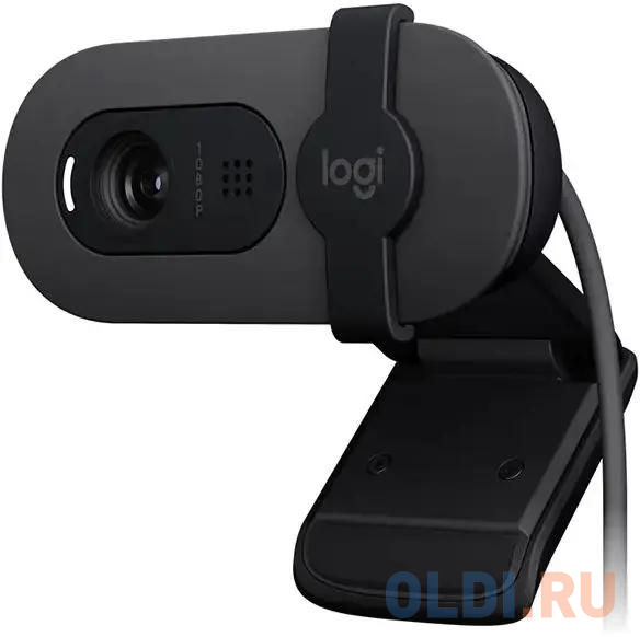 Камера Web Logitech HD Webcam Brio 100 Full графитовый 2Mpix (1920x1080) USB Type-C с микрофоном (960-001587)