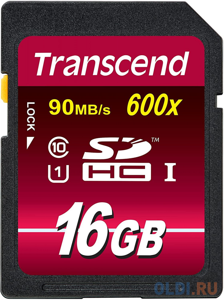  Карта памяти SDHC 16Gb Transcend Class10 UHS-I 600x Ultimate (TS16GSDHC10U1)