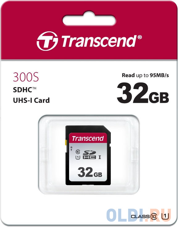   ОЛДИ Карта памяти SDHC 32Gb Transcend S300 Class10 UHS-1, U1 [TS32GSDC300S]