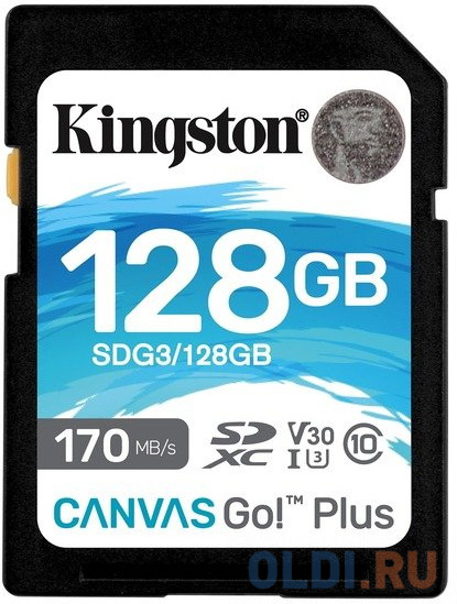 Карты памяти SD Kingston  ОЛДИ Карта памяти SD XC 128Gb Kingston SDG3/128GB