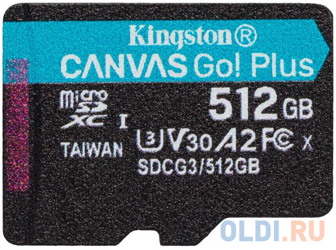 Карта памяти microSDXC 512Gb Kingston Canvas Go Plus