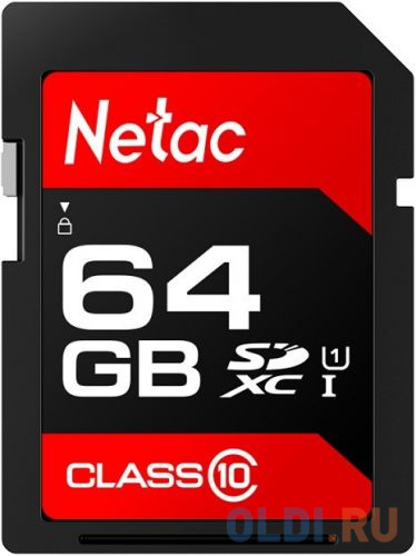 Флеш-накопитель NeTac Карта памяти Netac P600 Standard SD 64GB, Retail version