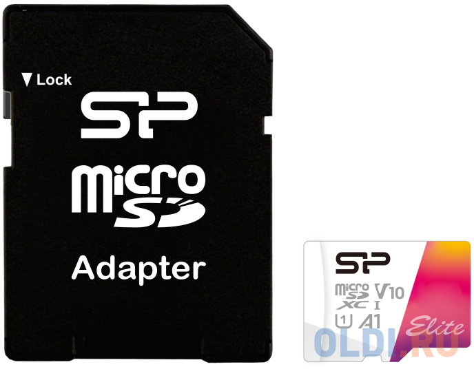 Карты памяти MicroSD Silicon Power Флеш карта microSD 256GB Silicon Power Elite A1 microSDXC Class 10 UHS-I U3 100 Mb/s (SD адаптер)