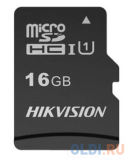 Флеш карта microSDHC 16GB Hikvision HS-TF-C1(STD)/16G/Adapter <HS-TF-C1(STD)/16G/Adapter>  (с SD адаптером) R/W Speed 90/12MB/s