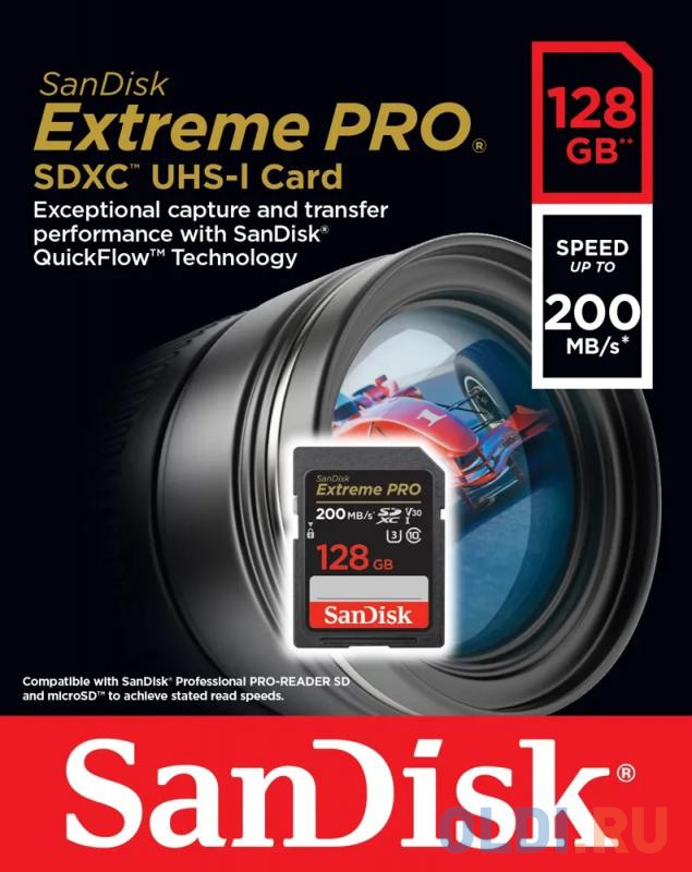 Карта памяти SD XC 128Gb SanDisk SDSDXXD-128G-GN4IN