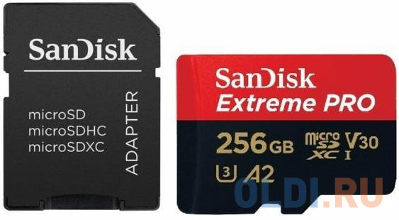 Карта памяти microSDXC 256Gb SanDisk SDSQXCD-256G-GN6MA