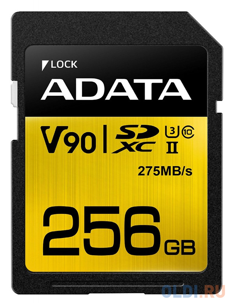 Флеш карта SD 256GB A-DATA Premier ONE SDXC Class 10 UHS-II U3 V90 275MB/s ASDX256GUII3CL10-C