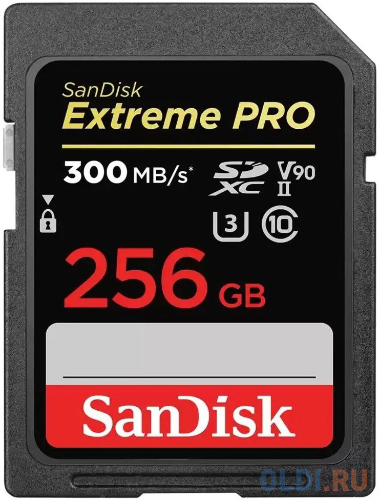 Карта памяти SanDisk Extreme PRO 256GB SDXC Memory Card up to 300MB/s, UHS-II, Class 10, U3, V90