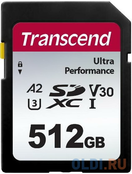  Карта памяти SD XC 512 ГбGb Transcend 340S