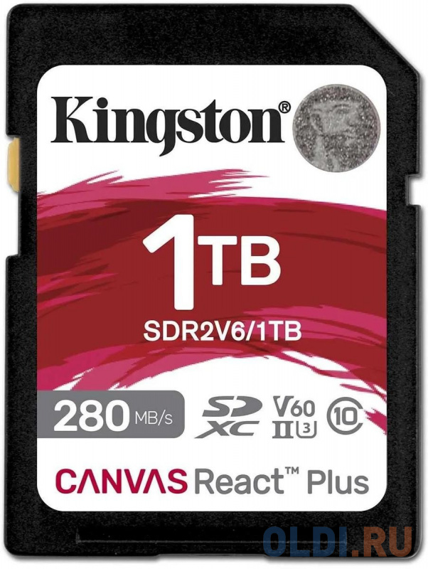 Карта памяти SD XC 1000 ГбGb Kingston Canvas React Plus