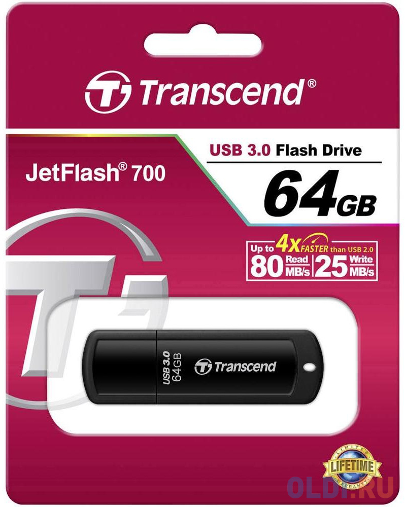 USB флешки Transcend  ОЛДИ Внешний накопитель 64GB USB Drive <USB 3.0 Transcend 700 (TS64GJF700)