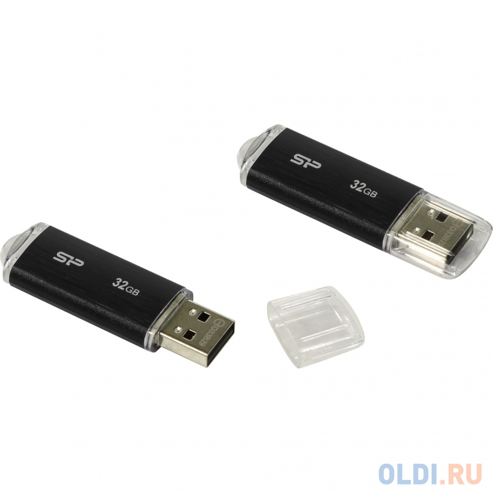 Внешний накопитель 32GB USB Drive <USB 2.0 Silicon Power Ultima USB2.0 черный (SP032GBUF2U02V1K)