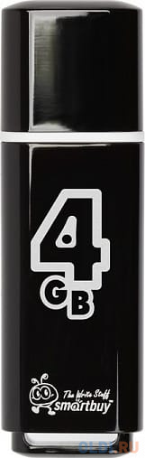 Внешний накопитель 4Gb USB Drive <USB2.0 Smartbuy Glossy series Black (SB4GBGS-K)