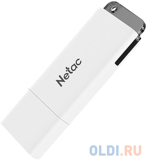 Флеш Диск Netac U185 64Gb <NT03U185N-064G-20WH>, USB2.0, с колпачком, пластиковая белая