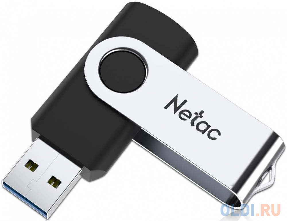 USB флешки Netac Флешка 64Gb Netac U505 USB 2.0 серебристый черный