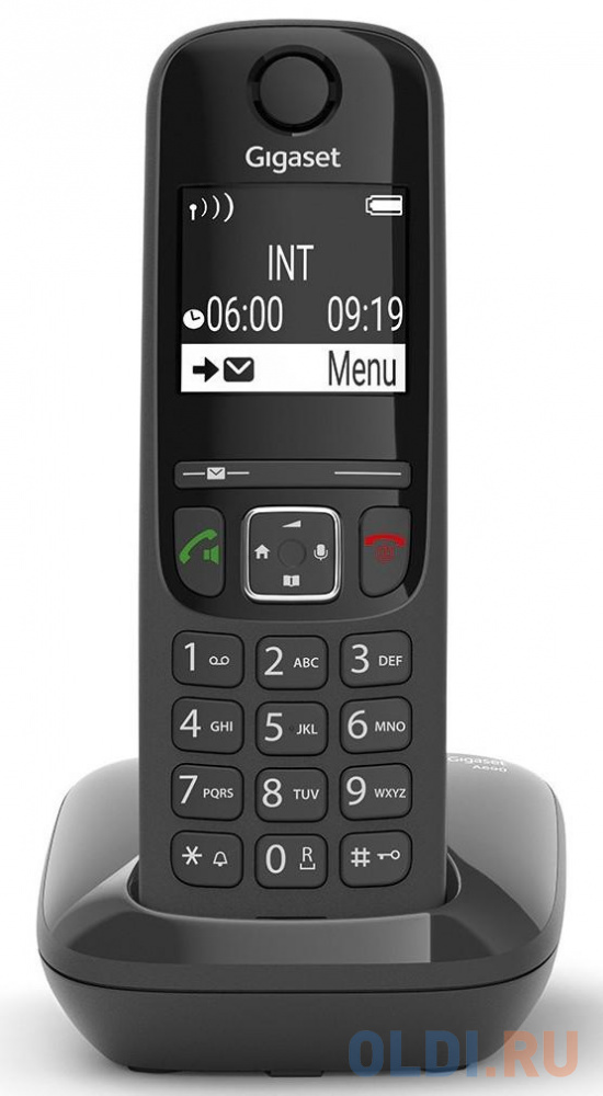 Р/Телефон Dect Gigaset AS690 DUO RUS черный (труб. в компл.:2шт) АОН