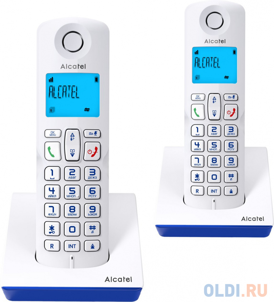  Р/Телефон Dect Alcatel S230 Duo ru white белый (труб. в компл.:2шт) АОН