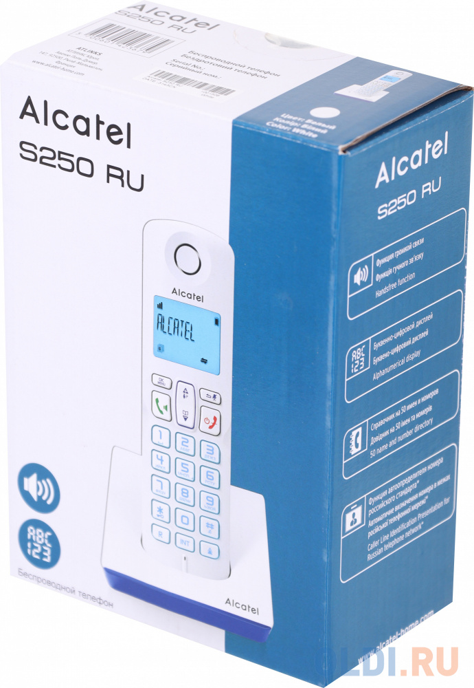 Р/Телефон Dect Alcatel S250 RU белый АОН