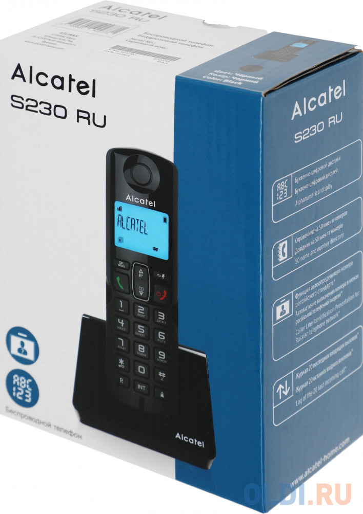   ОЛДИ ALCATEL S230 RU BLACK Радиотелефон [ATL1422771]