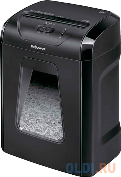 Шредер Fellowes Powershred 12C, DIN P-4, 4х40мм, 12лст., 18лтр., Safety Lock