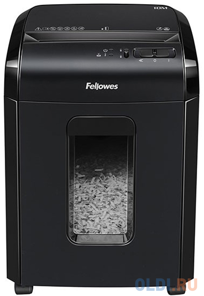 Шредеры Fellowes Шредер Fellowes Powershred 10M, DIN P-5, 2х15мм, 10лст., 19лтр., Safety Lock