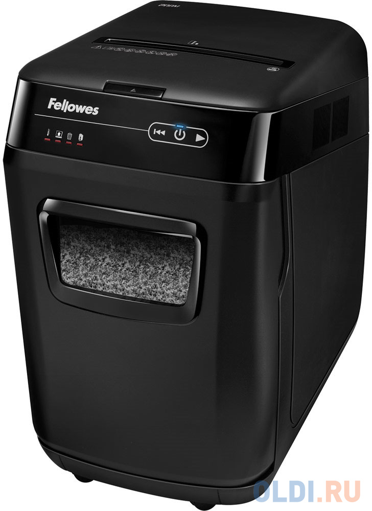 Шредеры Fellowes  ОЛДИ Шредер Fellowes AutoMax 200M микрорезка, автоподача, DIN P-5, 2х14 мм, 200 лст. 32 лтр.