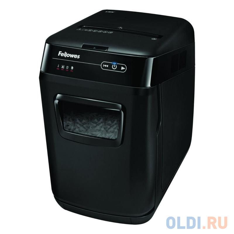 Шредеры Fellowes Шредер Fellowes AutoMax 200C, автоподача, DIN P-4, 4х38мм, 200 лст. авто, 10 ручн., 32 лтр., автореверс