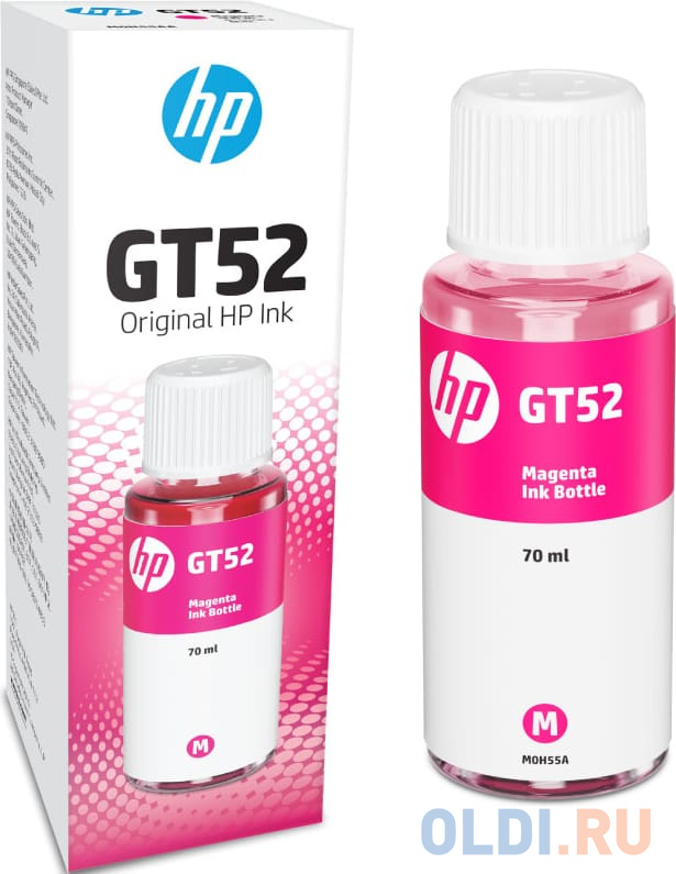 Ёмкость с чернилами HP M0H55AE  (GT52) МФУ HP DeskJet GT 5810 (X3B11A)/GT 5820 (X3B09A)  и Ink Tank 315/415/319/419. Пурпурный. 8000 страниц.