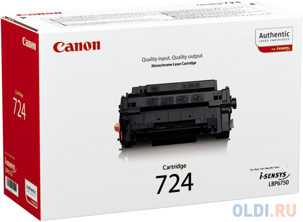 Картридж Canon 724 6000стр Черный