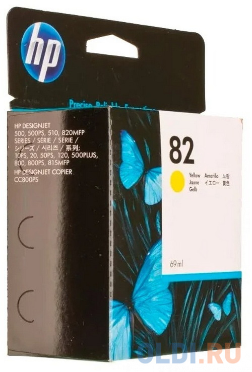 Картридж HP C4913A №82 желтый DJ500 800C