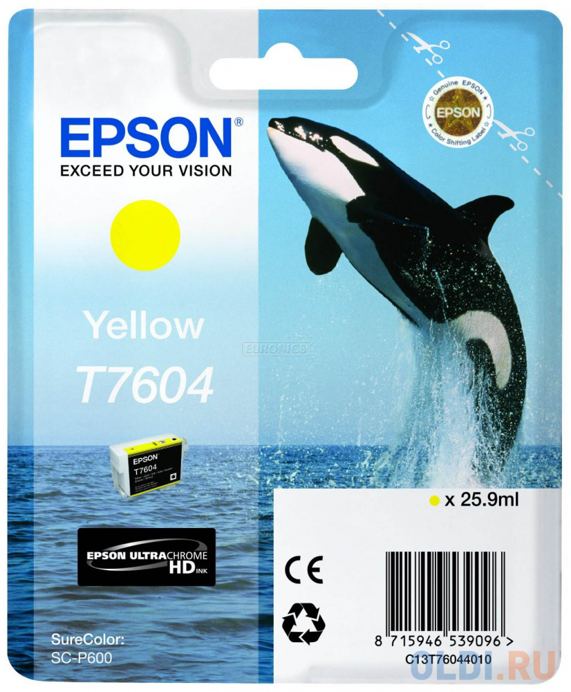 Картридж Epson C13T76044010 для Epson SC-P600 желтый