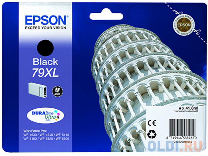 Картридж Epson C13T79014010 для WF-5110DW WF-5620DWF черный