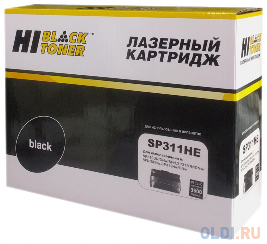 Картриджи для копировальной техники Hi-Black  ОЛДИ Картридж Hi-Black SP311HE для Ricoh Aficio SP310DN/SP311DN/311DNw/SP312Nw/DNw черный 3500стр