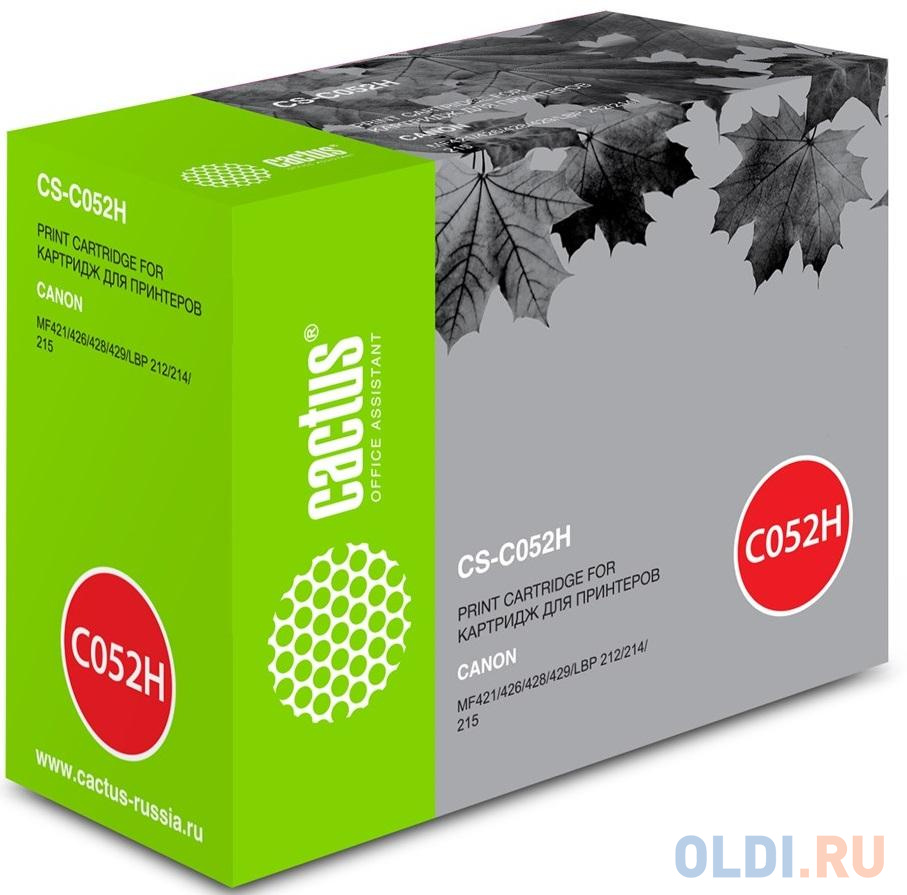 Тонер Картридж Cactus CS-C052H черный (9200стр.) для Canon MF421/426/428/429/LBP 212/214/215