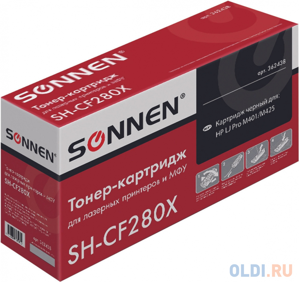 Картриджи для копировальной техники Sonnen Картридж Sonnen SH-CF280X 6500стр Черный