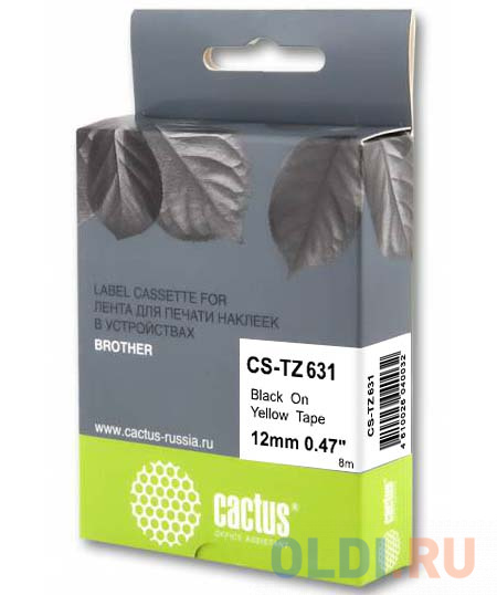  Картридж ленточный Cactus CS-TZ631 черный для Brother 1010/1260VP/1830VP/9700PC