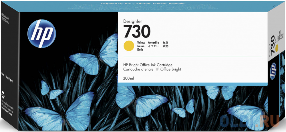 Картридж HP 730 струйный желтый (300 мл)