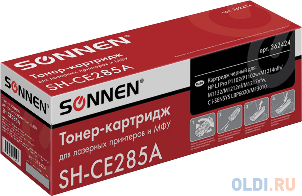 Картридж Sonnen SH-CE285A 1600стр Черный